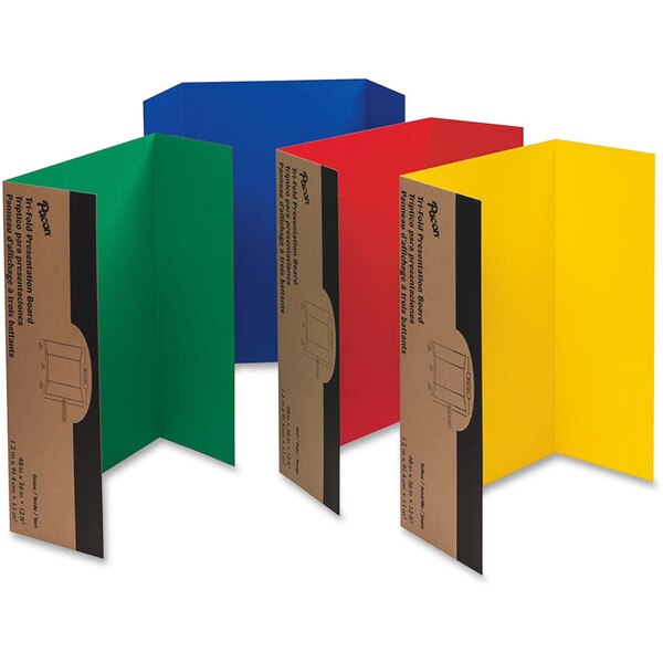 Pacon TriFold Display Boards in Assorted Colors